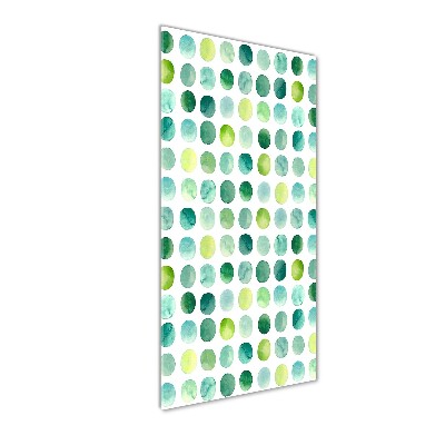 Acrylic print Green dots