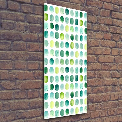 Acrylic print Green dots