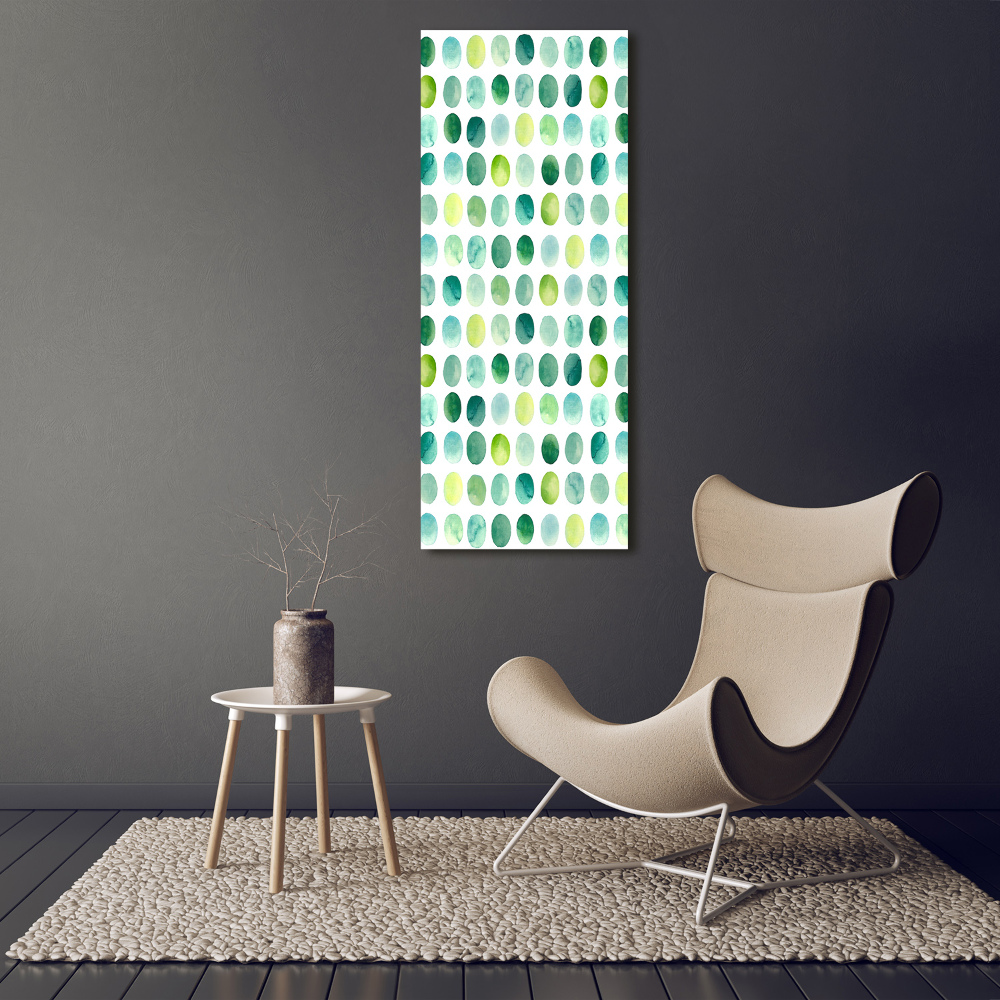 Acrylic print Green dots