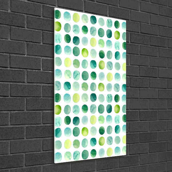 Acrylic print Green dots