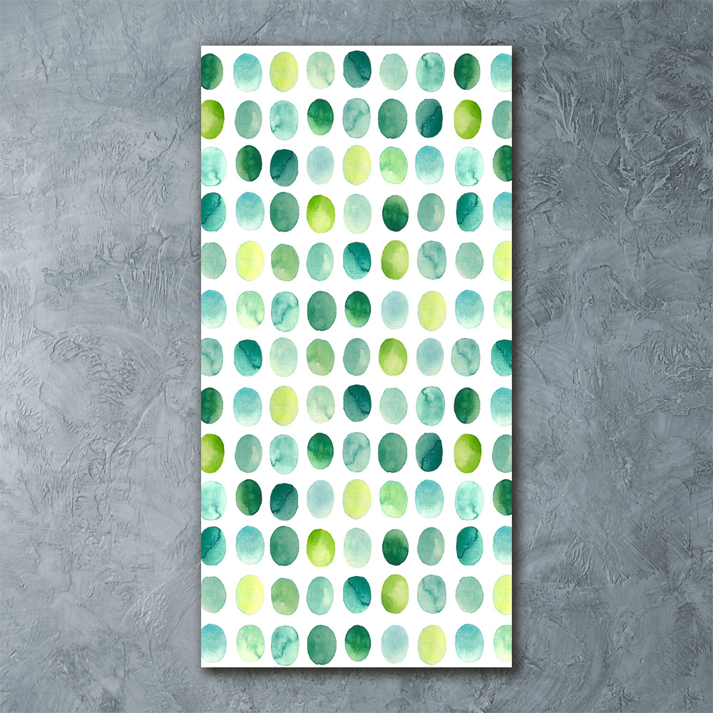 Acrylic print Green dots