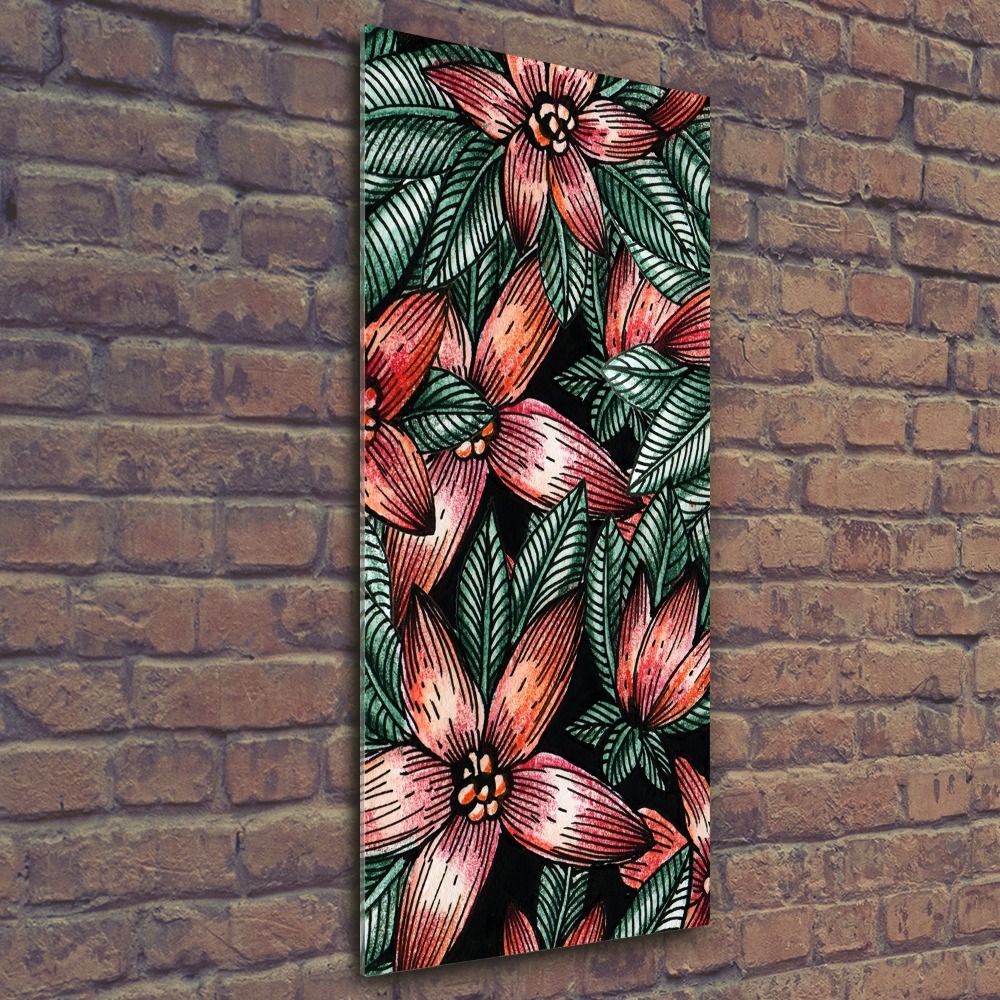 Acrylic print Tropical flowers