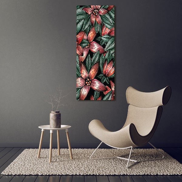 Acrylic print Tropical flowers