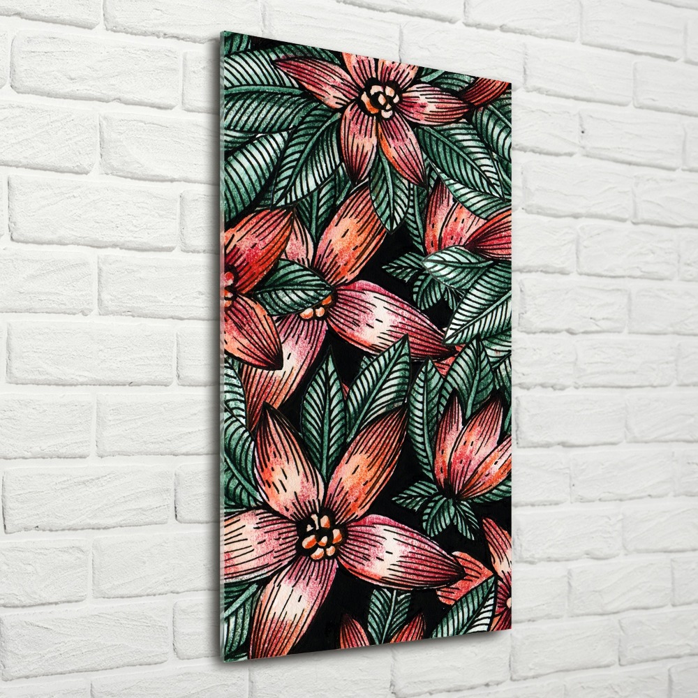 Acrylic print Tropical flowers