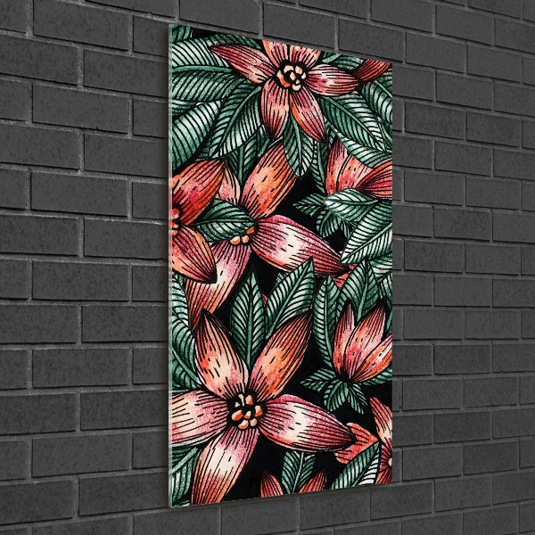 Acrylic print Tropical flowers