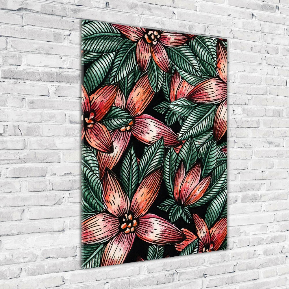 Acrylic print Tropical flowers