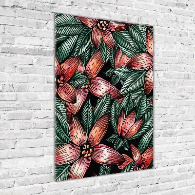 Acrylic print Tropical flowers