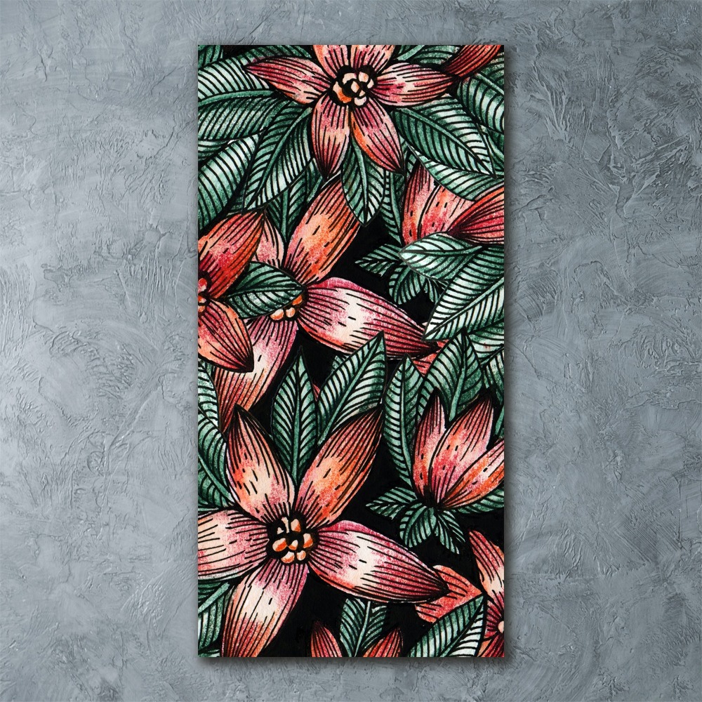 Acrylic print Tropical flowers