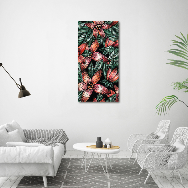 Acrylic print Tropical flowers