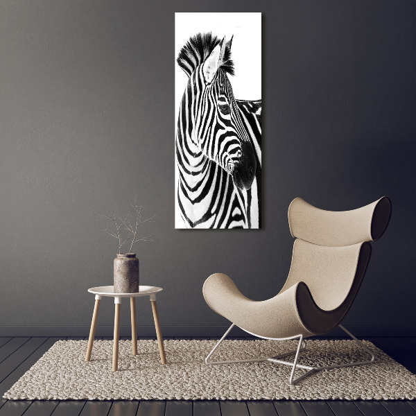 Acrylic wall art Zebra in the snow