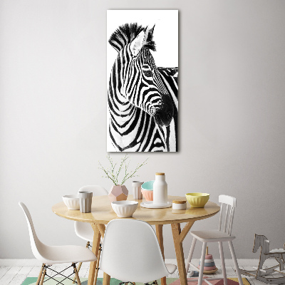 Acrylic wall art Zebra in the snow