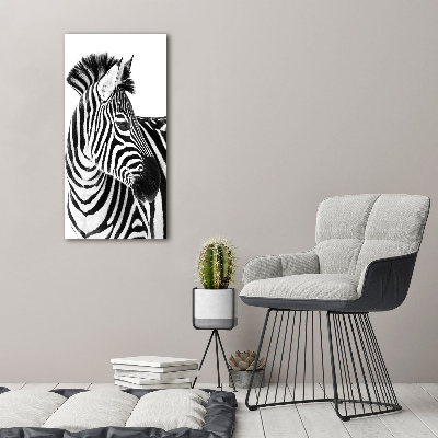 Acrylic wall art Zebra in the snow