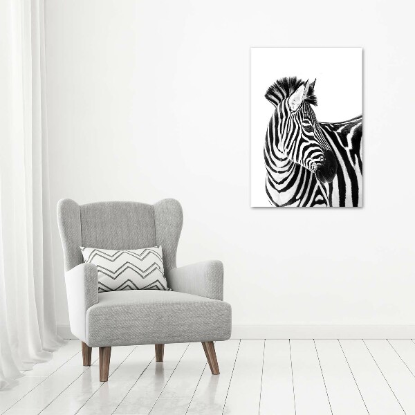 Acrylic wall art Zebra in the snow