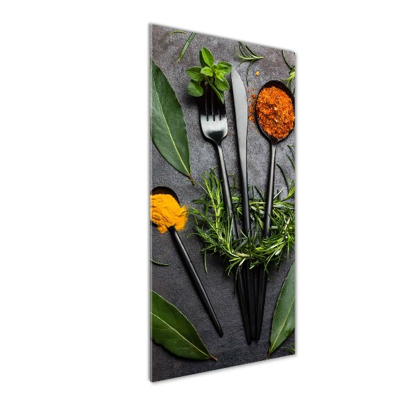 Print on acrylic glass Cutlery and spices