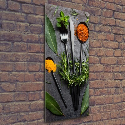 Print on acrylic glass Cutlery and spices