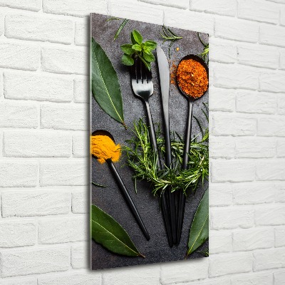 Print on acrylic glass Cutlery and spices