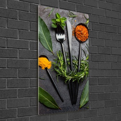 Print on acrylic glass Cutlery and spices