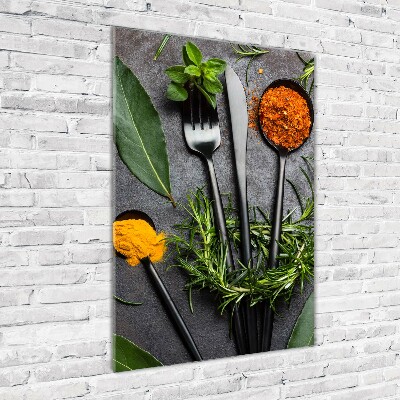 Print on acrylic glass Cutlery and spices