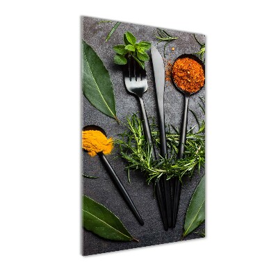 Print on acrylic glass Cutlery and spices