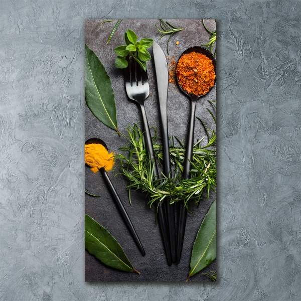 Print on acrylic glass Cutlery and spices