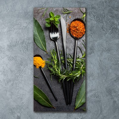 Print on acrylic glass Cutlery and spices