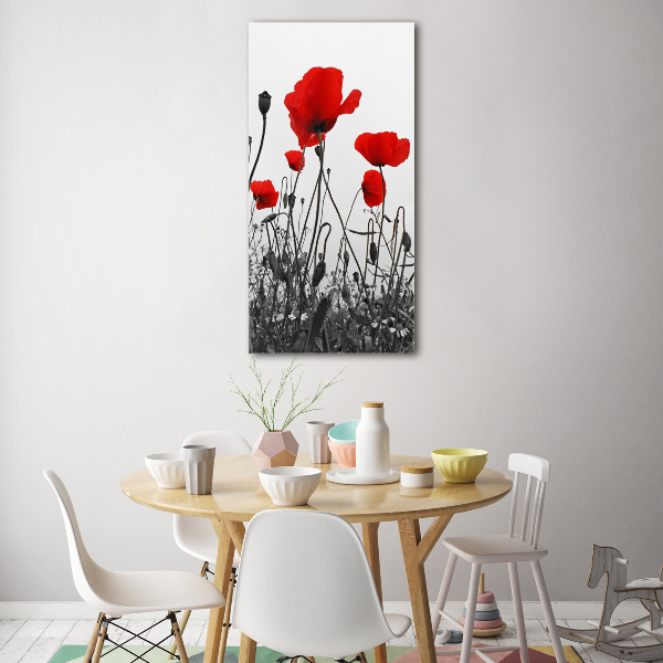 Wall art acrylic Field poppies