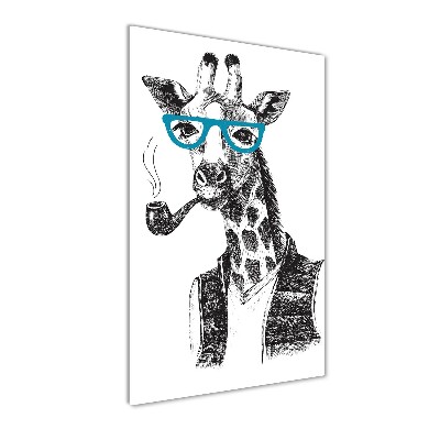 Print on acrylic Giraffes with glasses