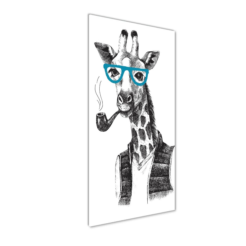 Print on acrylic Giraffes with glasses