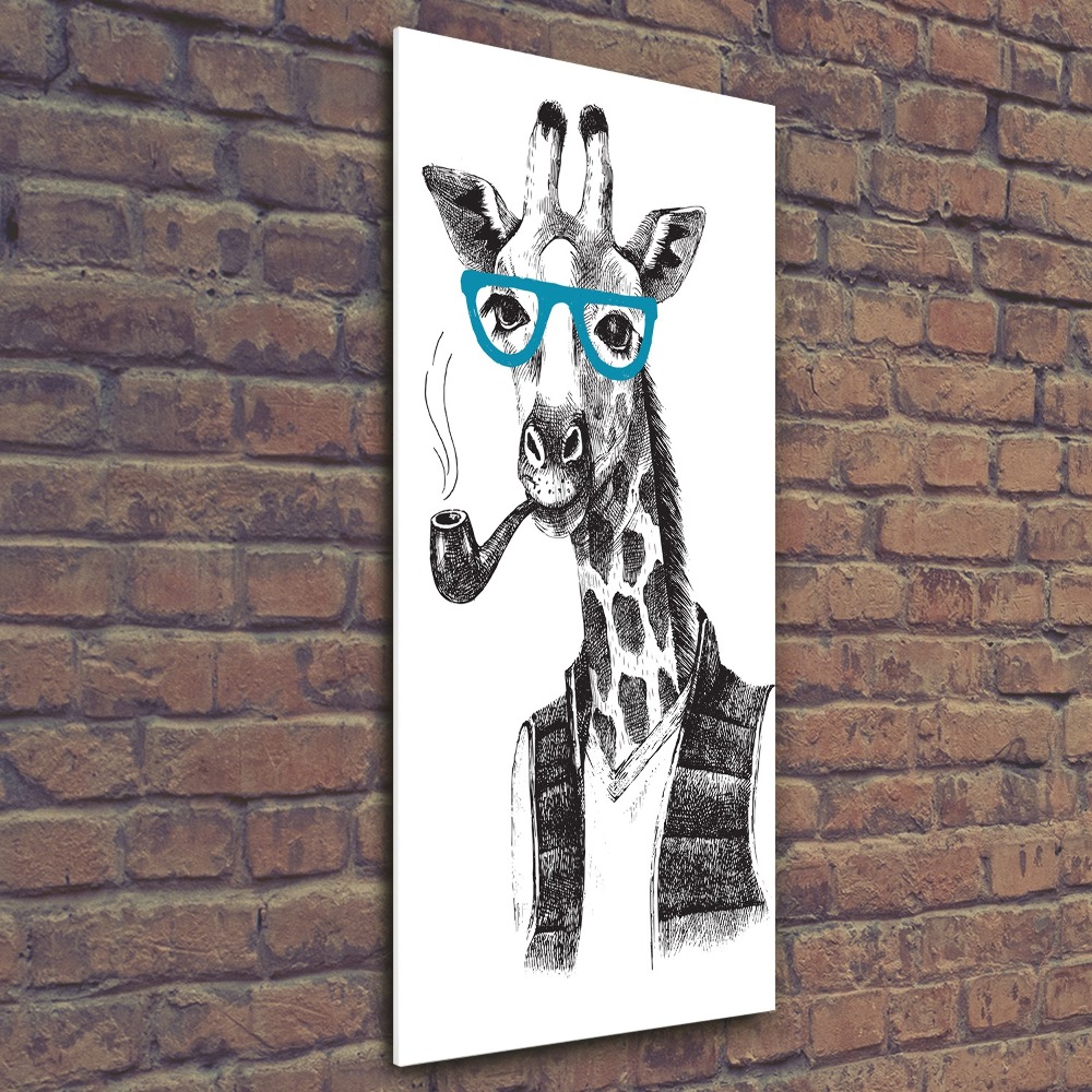 Print on acrylic Giraffes with glasses