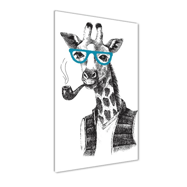 Print on acrylic Giraffes with glasses