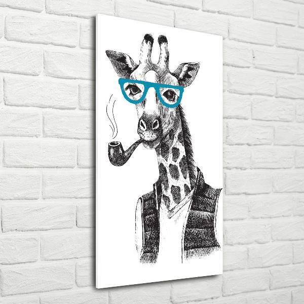 Print on acrylic Giraffes with glasses