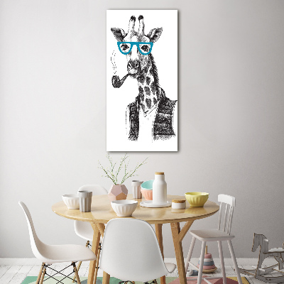 Print on acrylic Giraffes with glasses