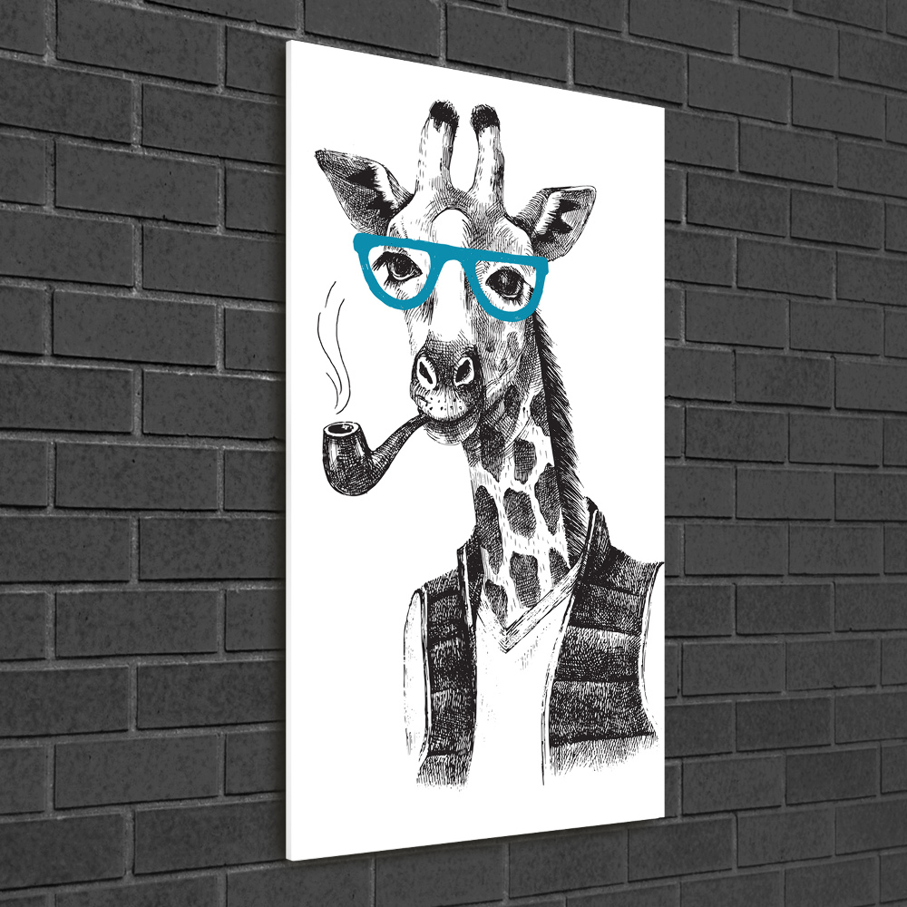 Print on acrylic Giraffes with glasses