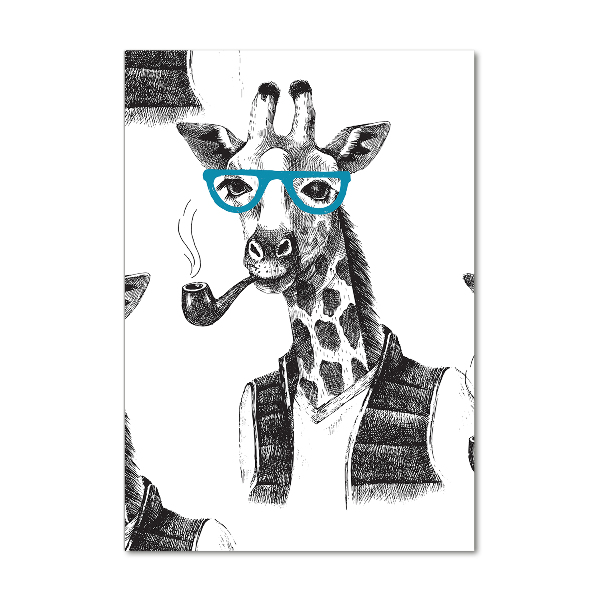 Print on acrylic Giraffes with glasses