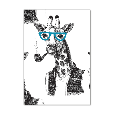 Print on acrylic Giraffes with glasses