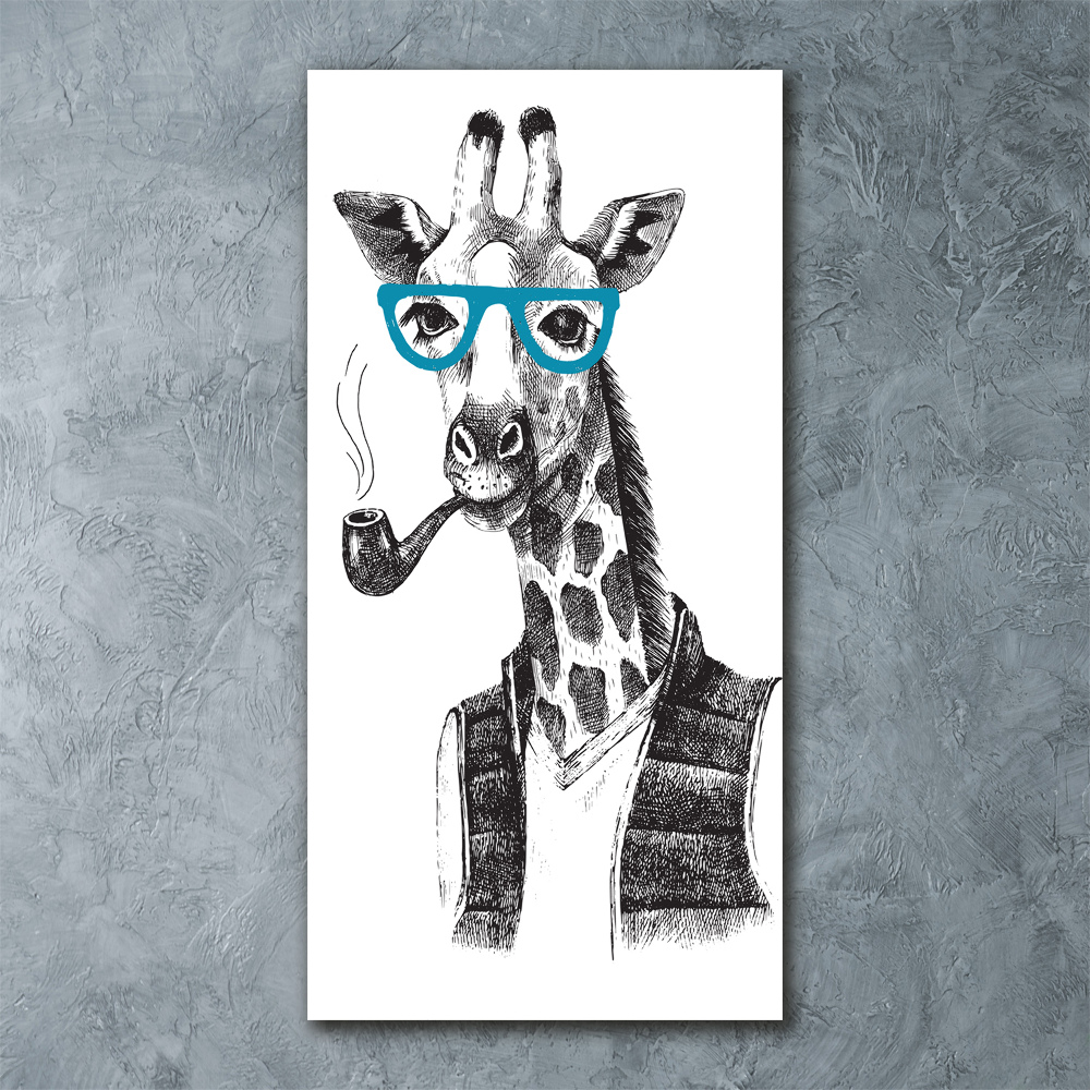 Print on acrylic Giraffes with glasses