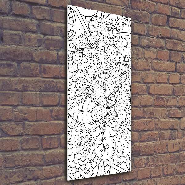 Acrylic print Zentangle background