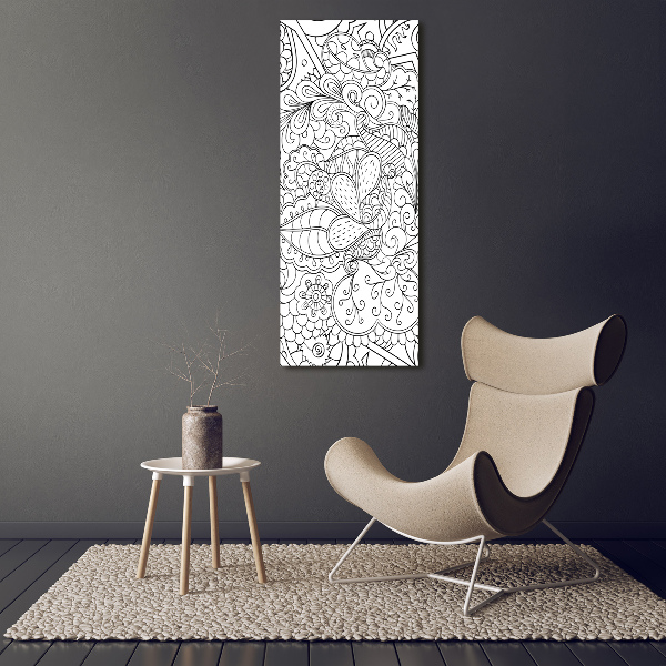 Acrylic print Zentangle background