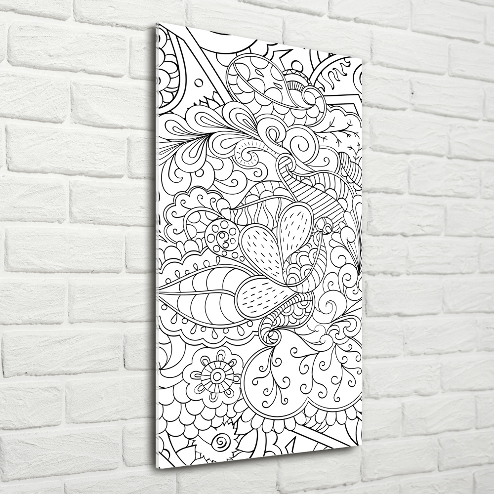 Acrylic print Zentangle background