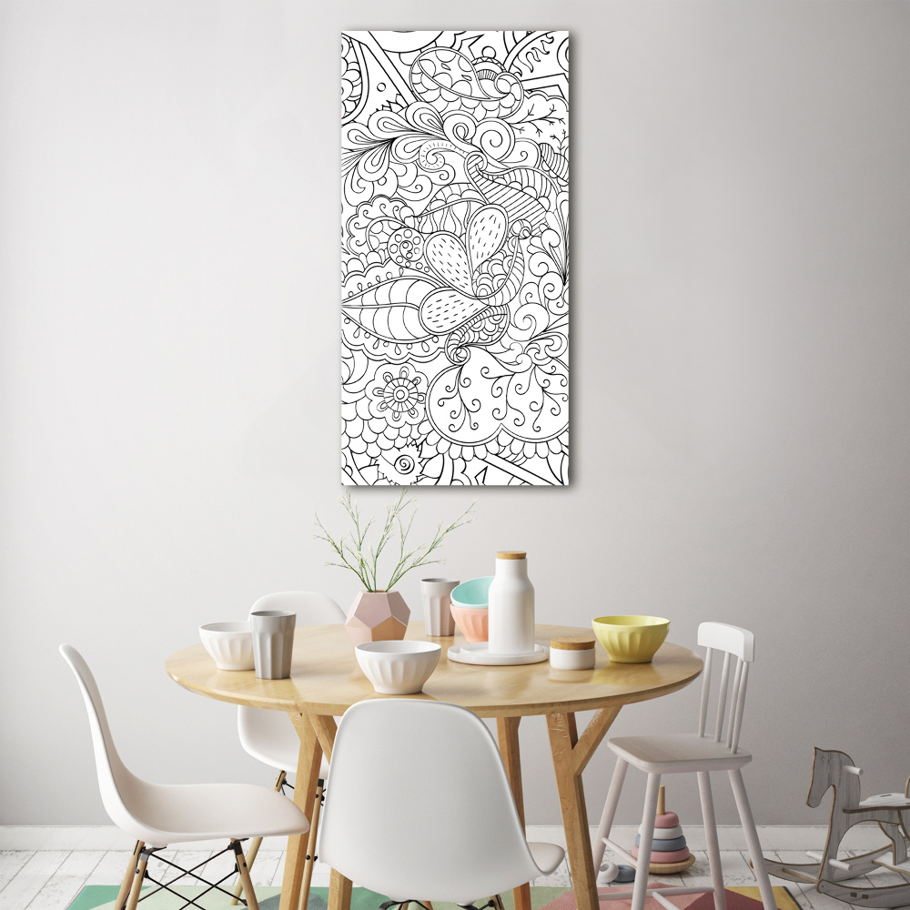 Acrylic print Zentangle background