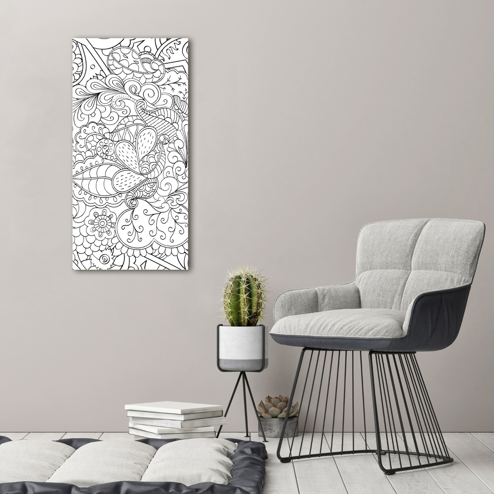 Acrylic print Zentangle background