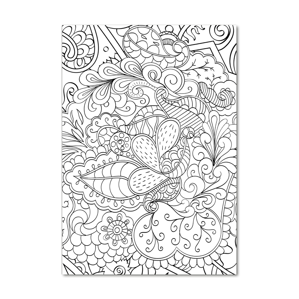 Acrylic print Zentangle background