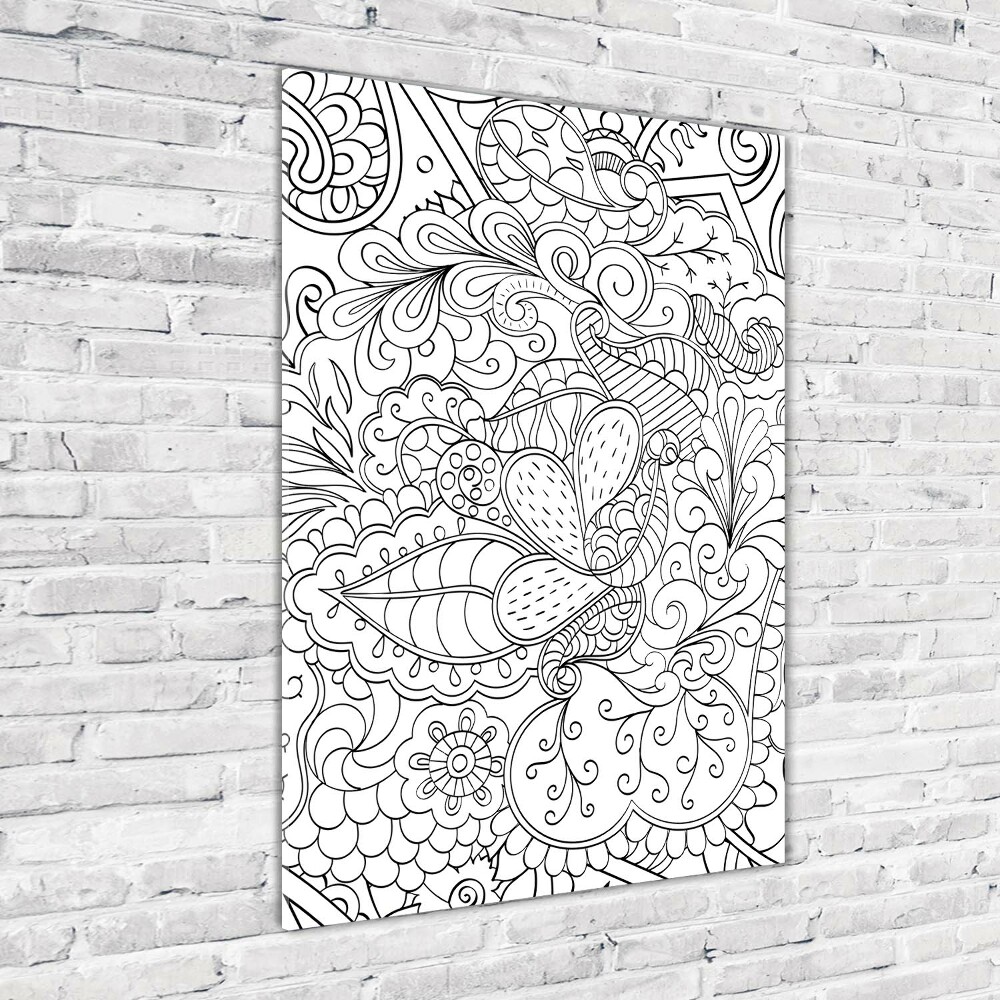 Acrylic print Zentangle background