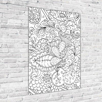 Acrylic print Zentangle background