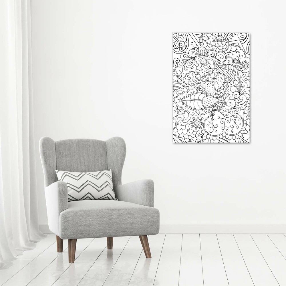 Acrylic print Zentangle background