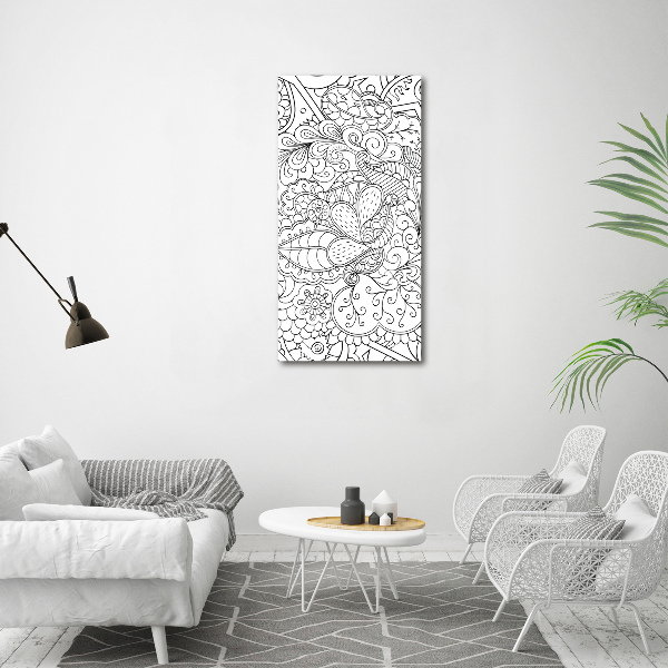 Acrylic print Zentangle background