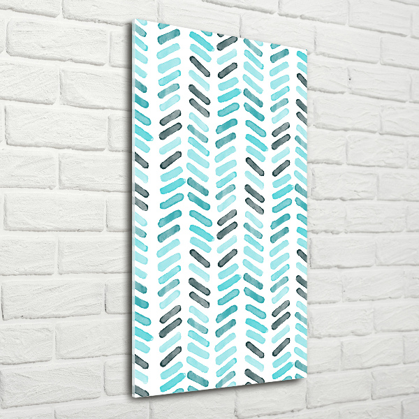 Print on acrylic Blue herringbone