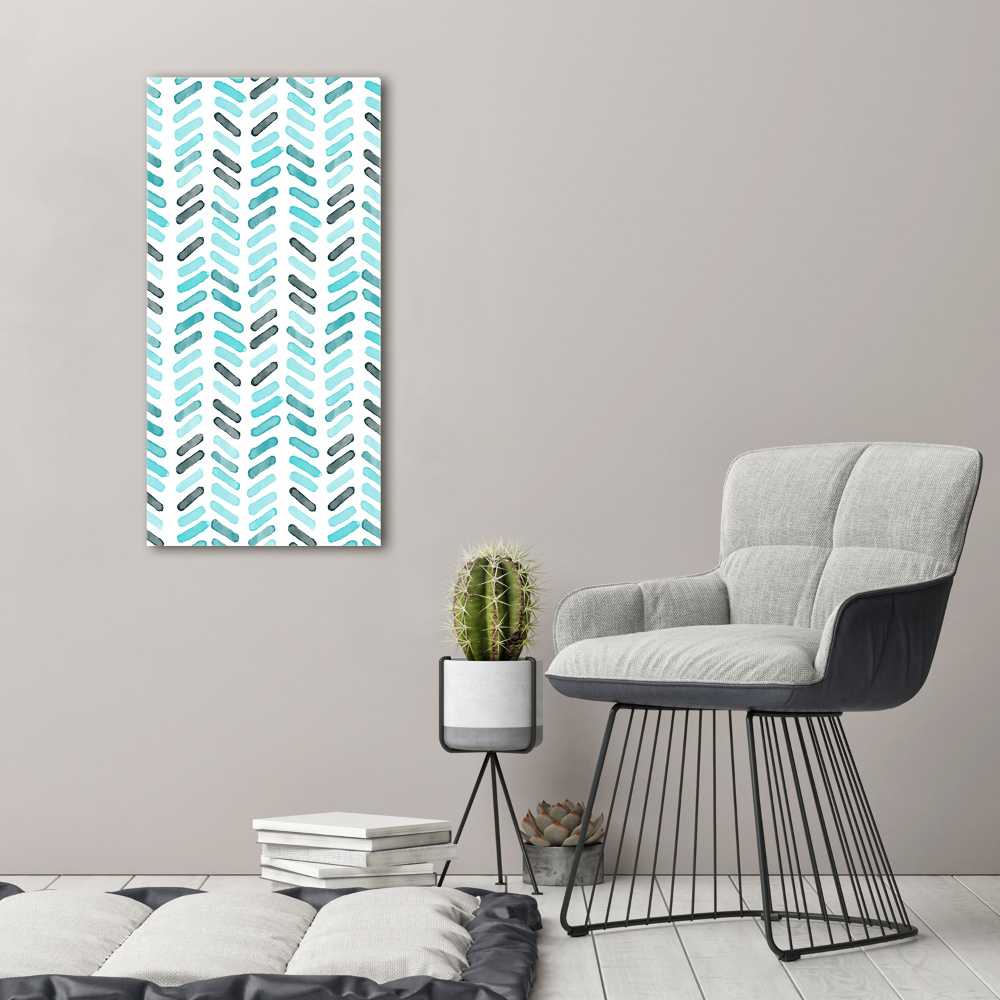 Print on acrylic Blue herringbone