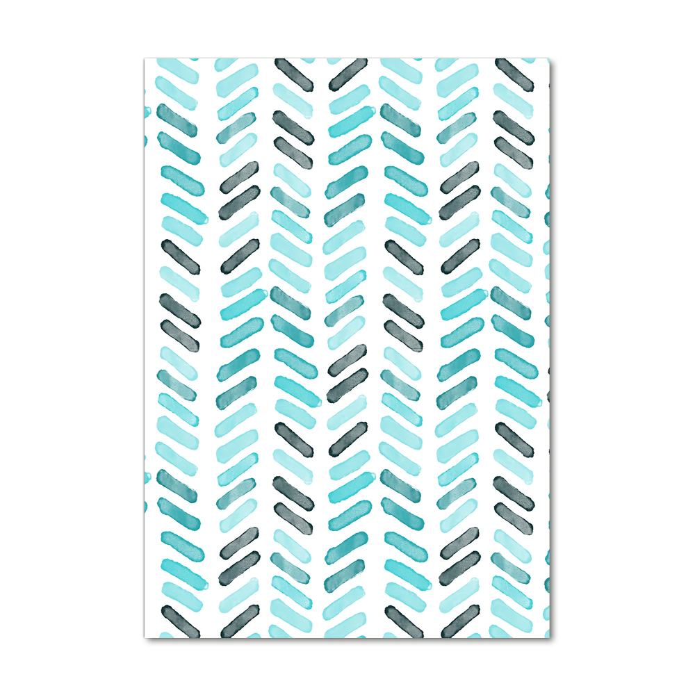 Print on acrylic Blue herringbone