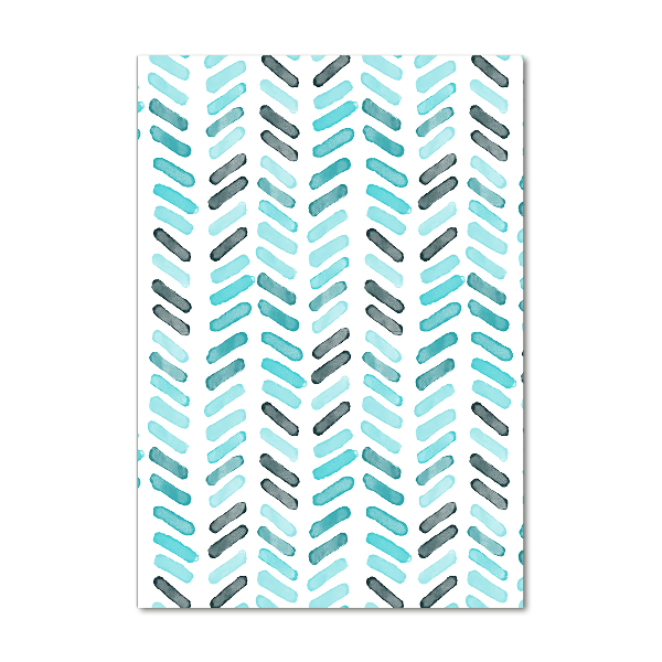 Print on acrylic Blue herringbone